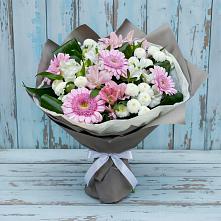 Букет цветов из:  Герберы, Альстромерии и Хризантемы в Колпашево