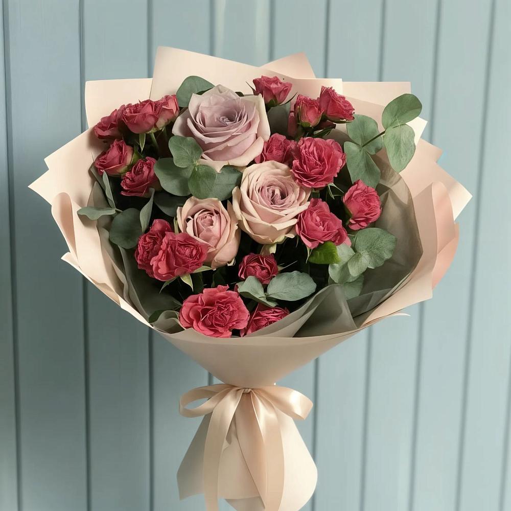 Букет цветов из: Гвоздики и Розы в Колпашево