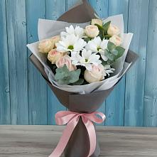 Букет цветов из:  Хризантемы и Розы #REPLACE_PRED# Колпашево