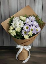 Букет цветов из:  Хризантемы и Розы в Колпашево