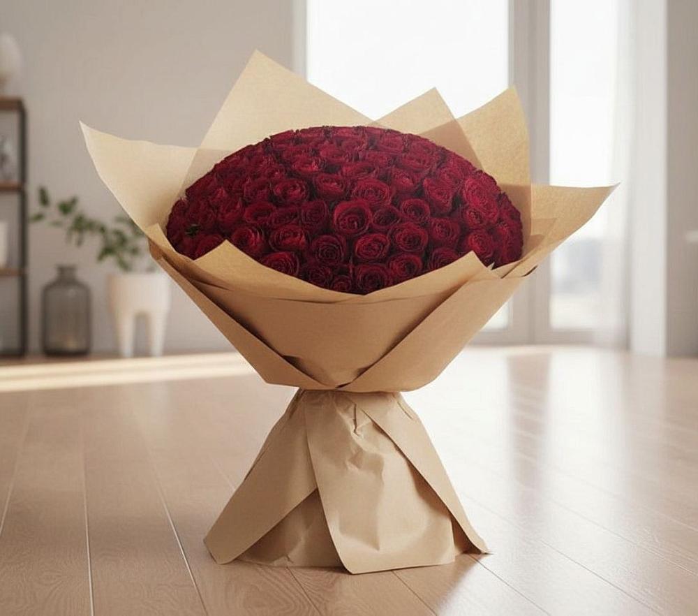 Букет 101 Красная роза в Колпашево