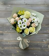 Букет цветов из:  Альстромерии, Розы и Хризантемы в Колпашево